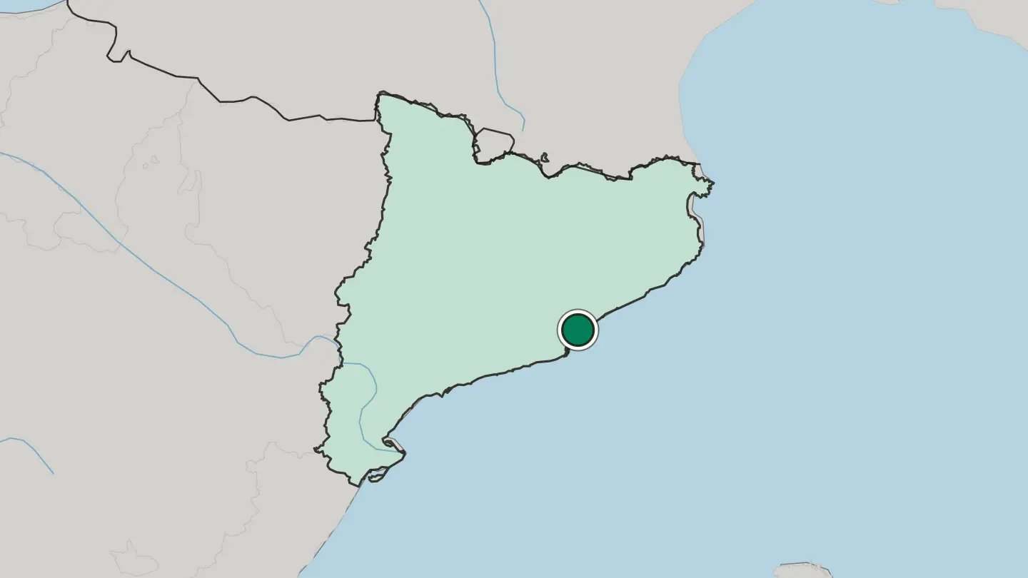 Map of Badalona in Spain