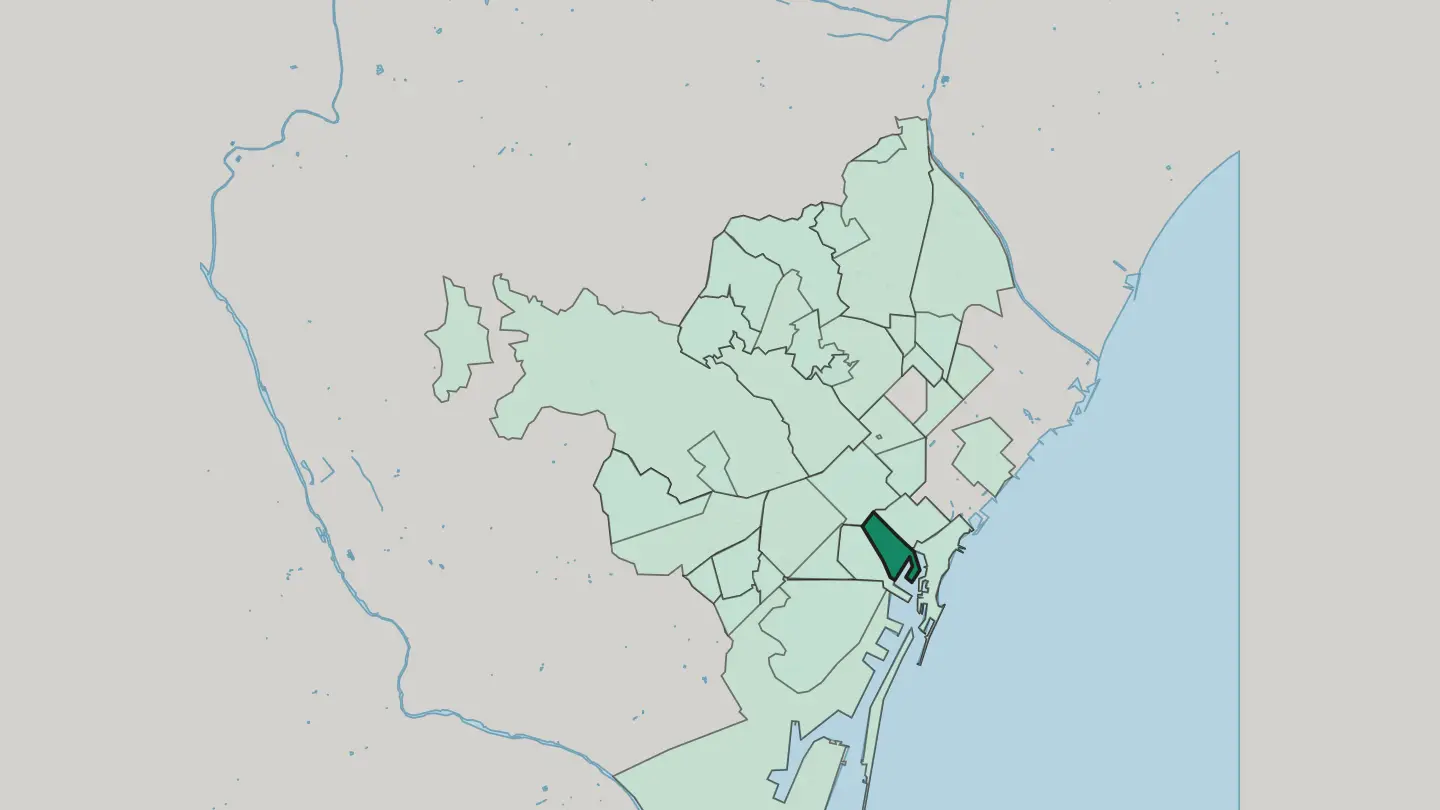 Map of Barri Gòtic in Barcelona