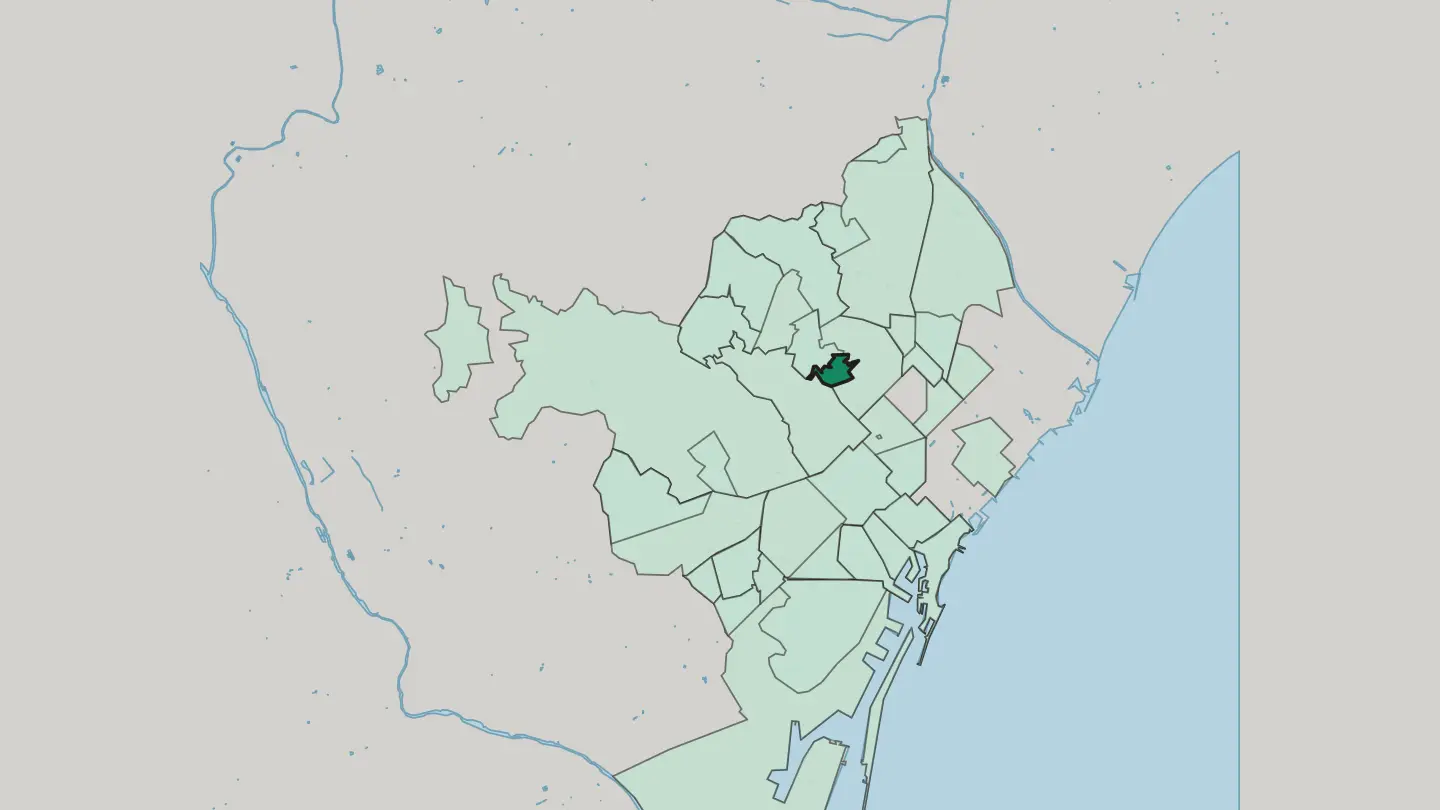 Map of Can Baró in Barcelona