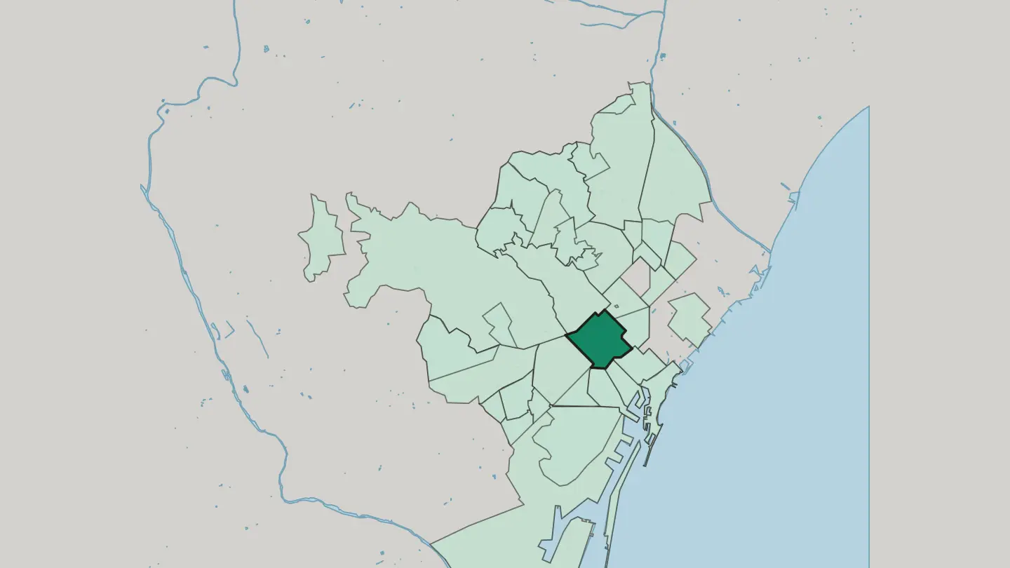 Map of Dreta de l'Eixample in Barcelona