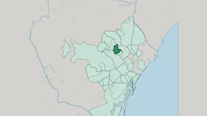 Map of El Carmel in Barcelona