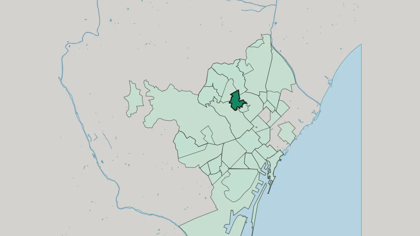 Map of El Carmel in Barcelona