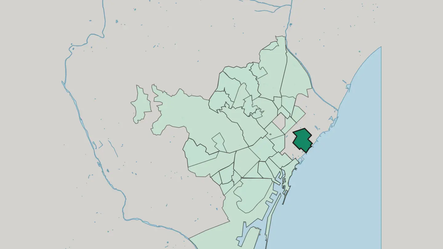 Map of el Poblenou in Barcelona