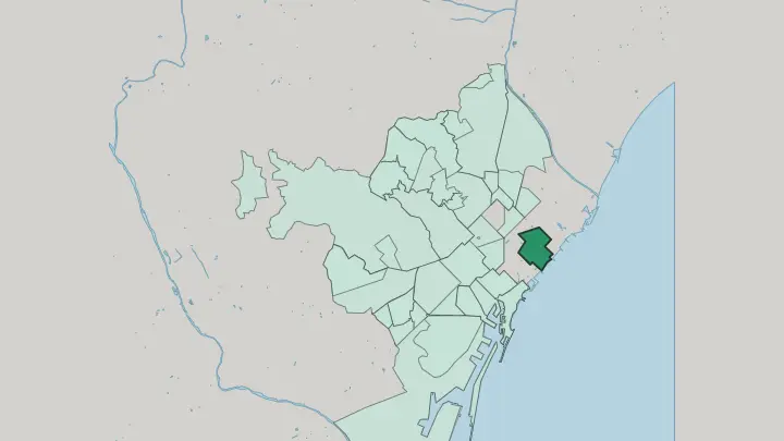 Map of el Poblenou in Barcelona