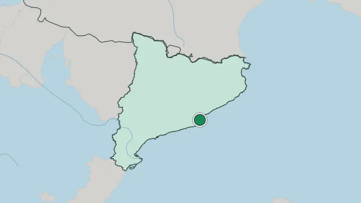 Map of Barcelona in Spain