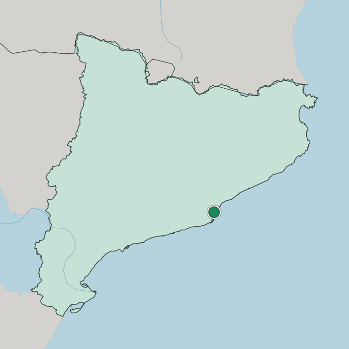 Map showing Barcelona — In Catalunya