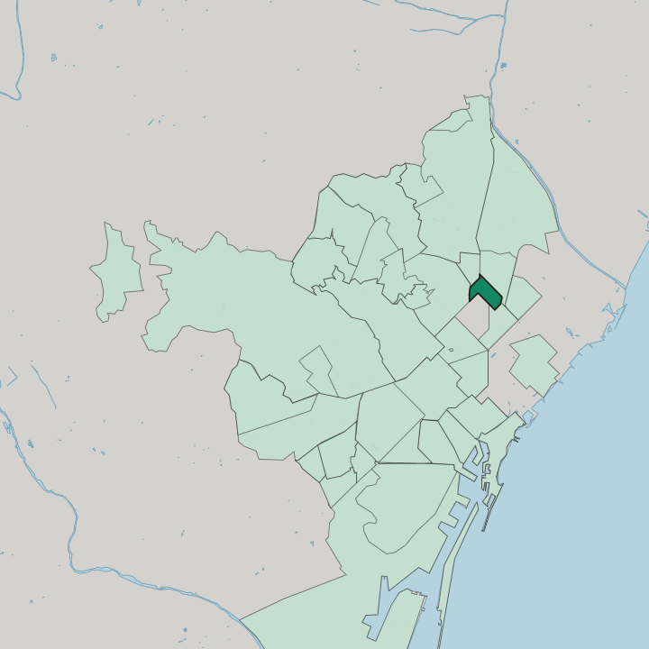 Map showing Navas — In Barcelona