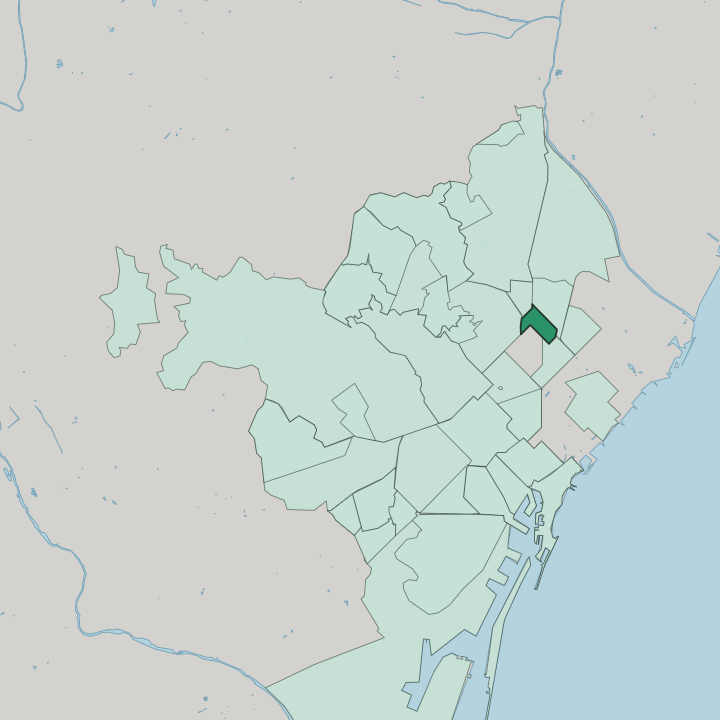 Map showing Navas — In Barcelona