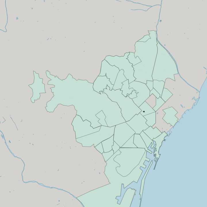 Map showing Sagrada Família — In Barcelona