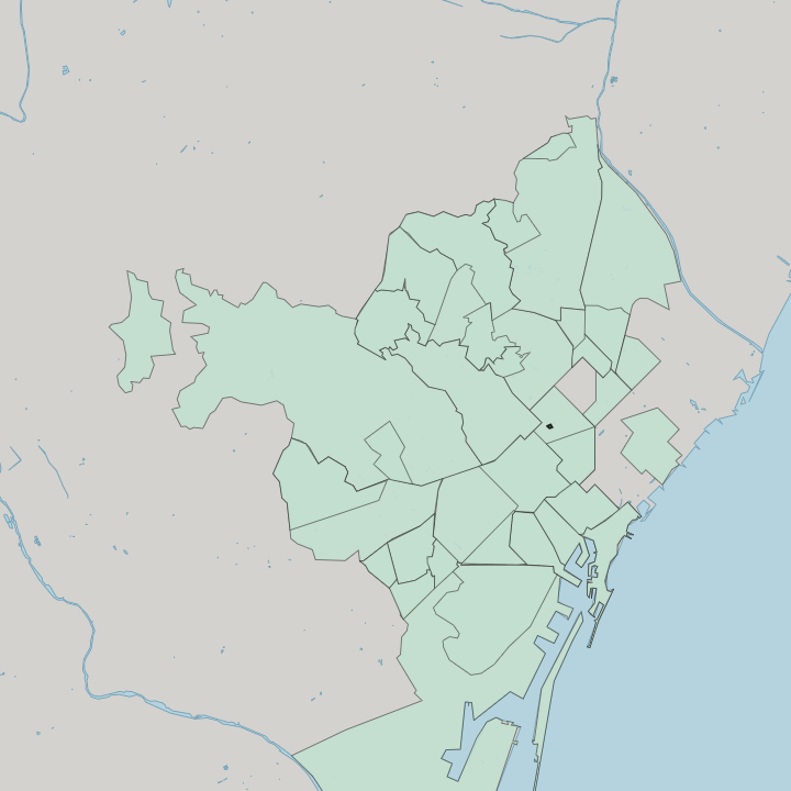 Map showing Sagrada Família — In Barcelona