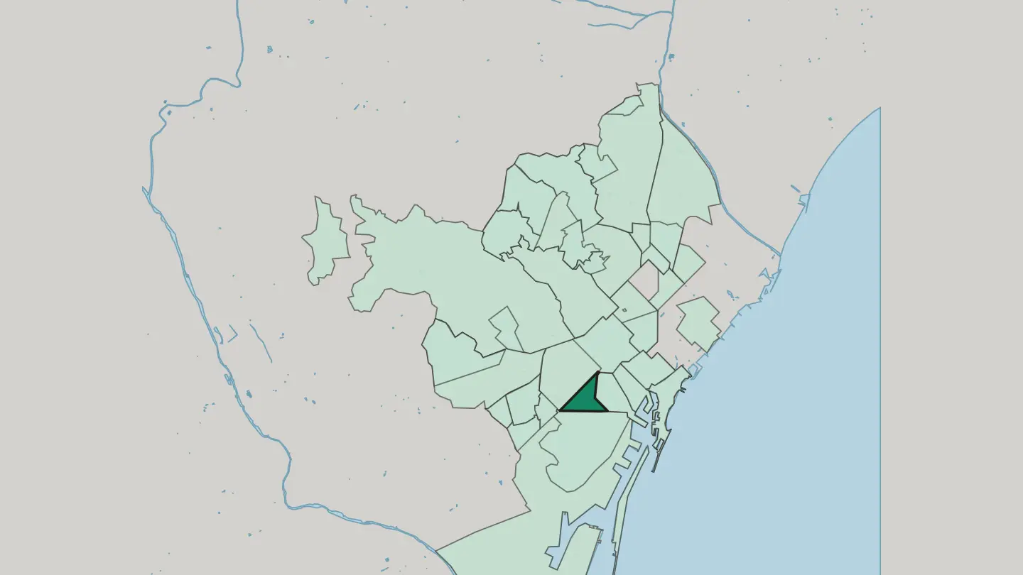 Map of Sant Antoni in Barcelona