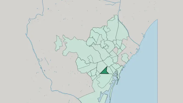 Map of Sant Antoni in Barcelona