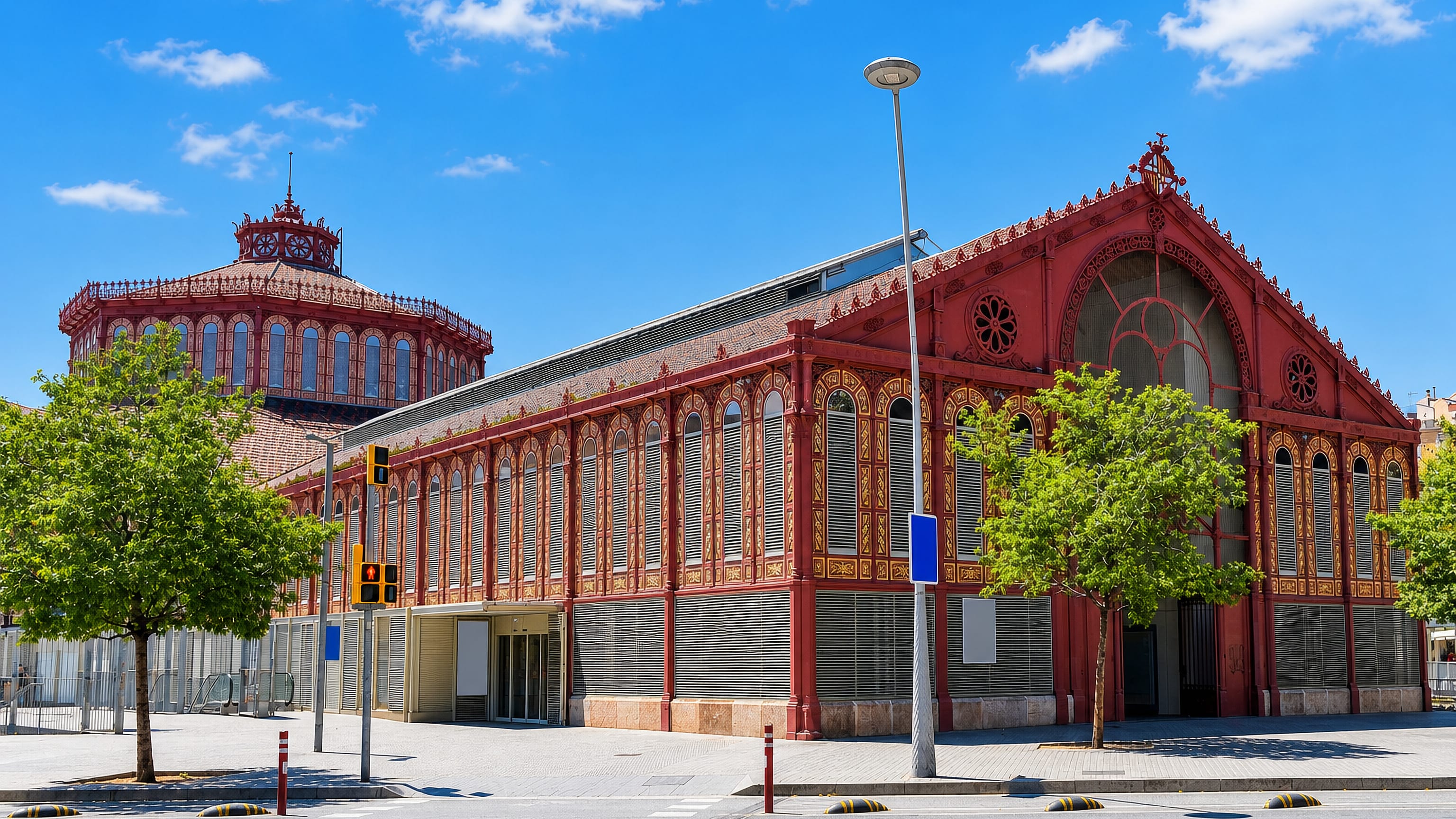 The iron-and-glass Mercat de Sant Antoni with its octagonal dome in Barcelona's Sant Antoni.