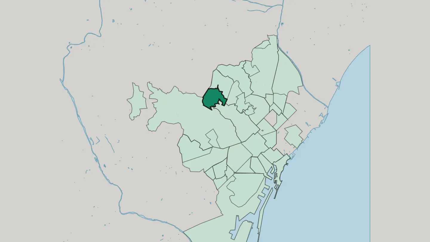 Map of Sant Genís dels Agudells in Barcelona