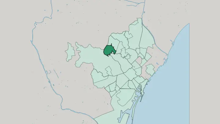 Map of Sant Genís dels Agudells in Barcelona