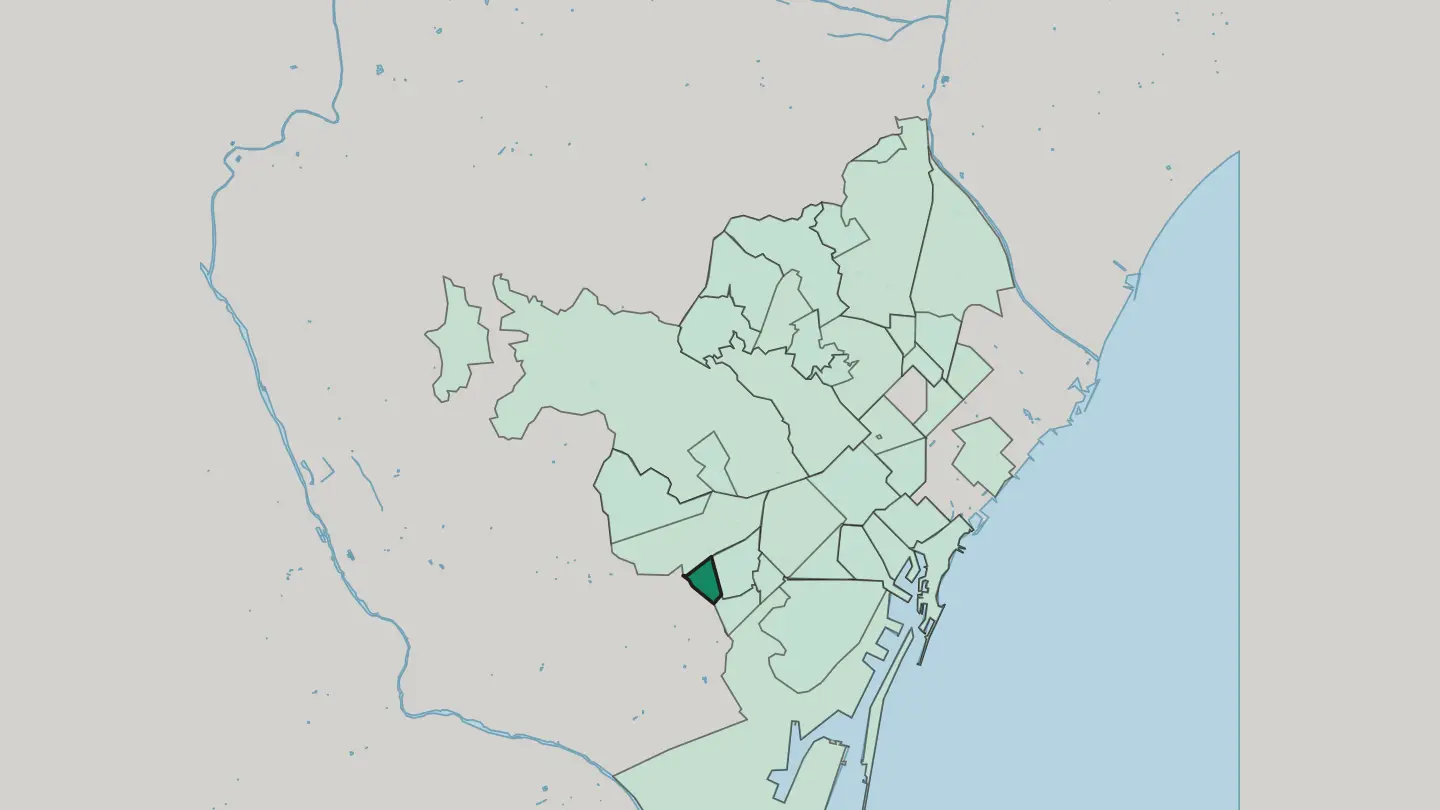 Map of Sants - Badal in Barcelona