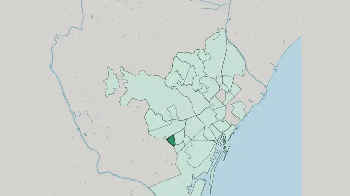 Map of Sants - Badal in Barcelona