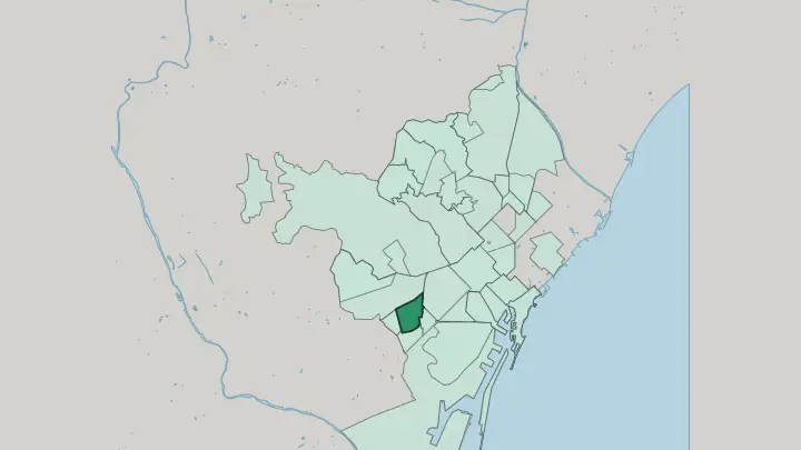 Map of Sants in Barcelona