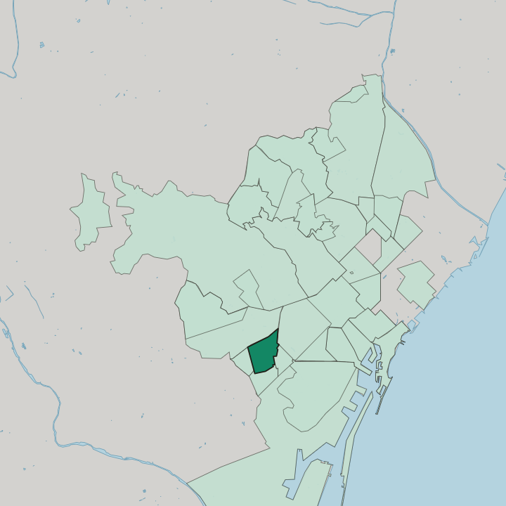 Map showing Sants — In Barcelona