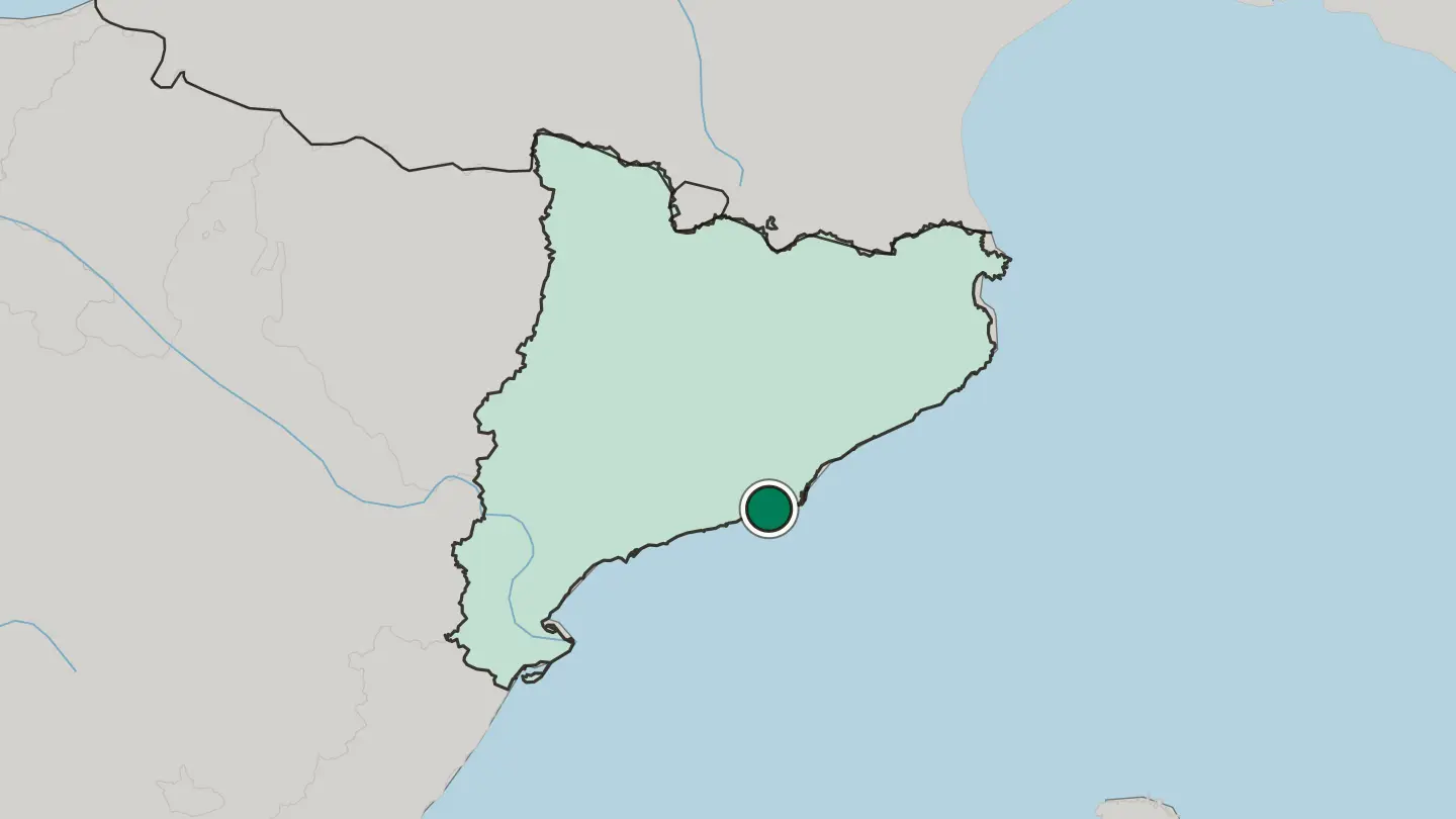 Map of Castelldefels in Spain
