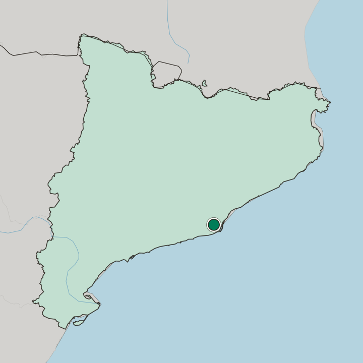 Map showing Cornellà de Llobregat — In Catalunya