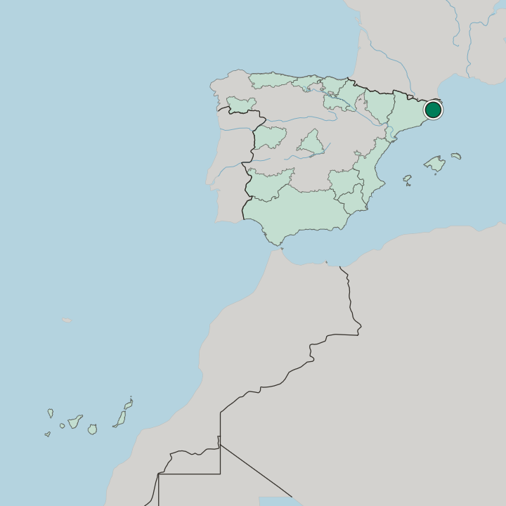 Map showing Girona — In Spain