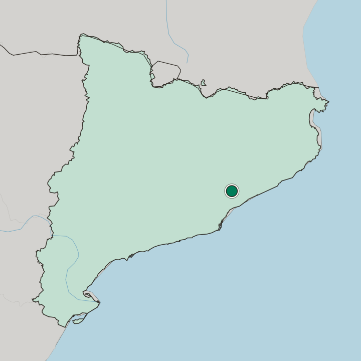 Map showing Granollers — In Catalunya