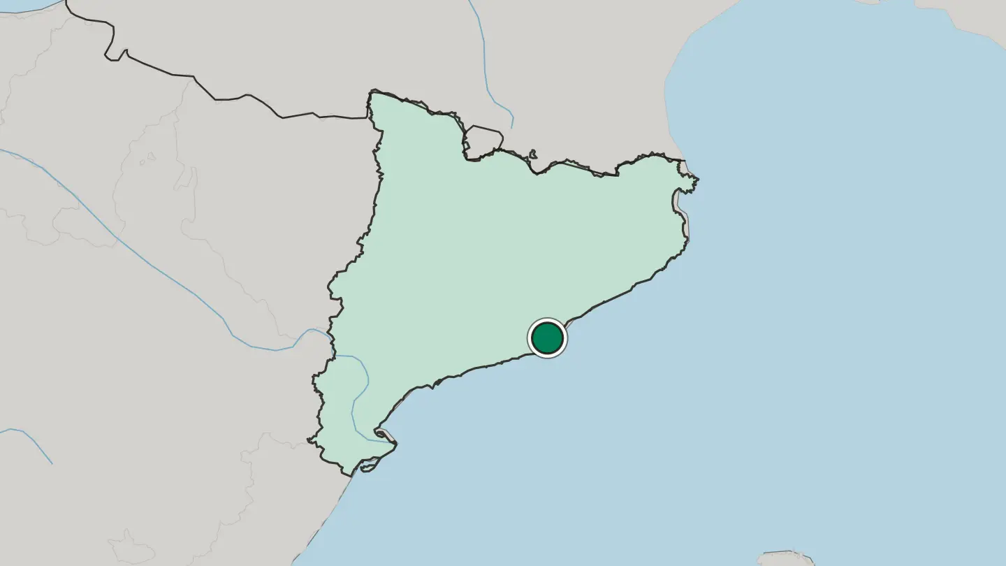 Map of L'Hospitalet de Llobregat in Spain