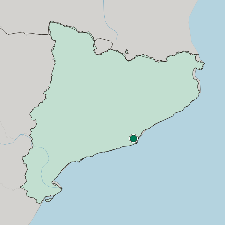 Map showing L'Hospitalet de Llobregat — In Catalunya