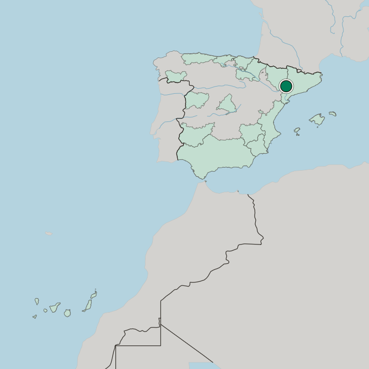 Map showing Lleida — In Spain