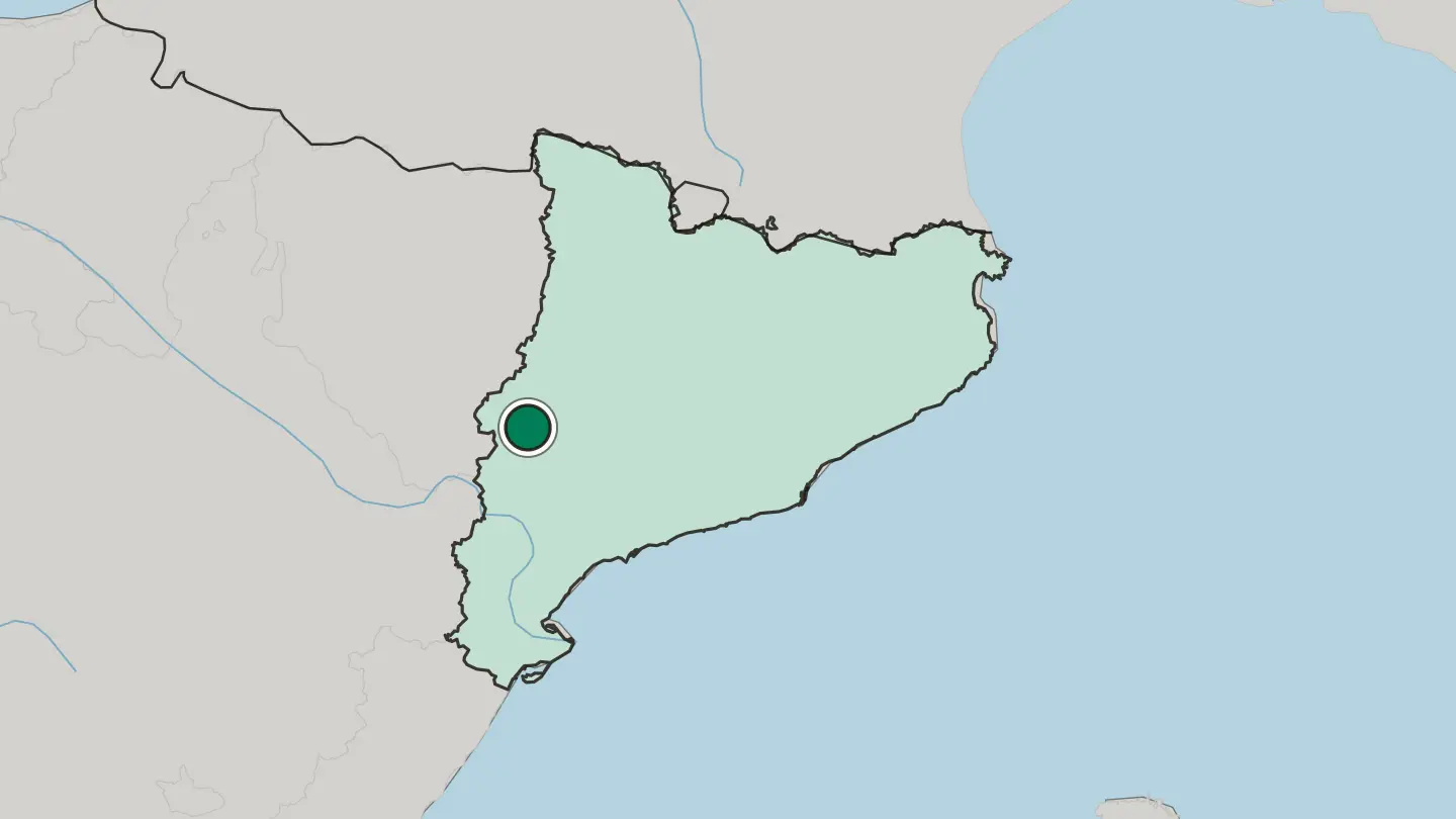 Map of Lleida in Spain