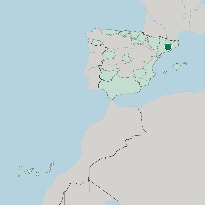 Map showing Manresa — In Spain