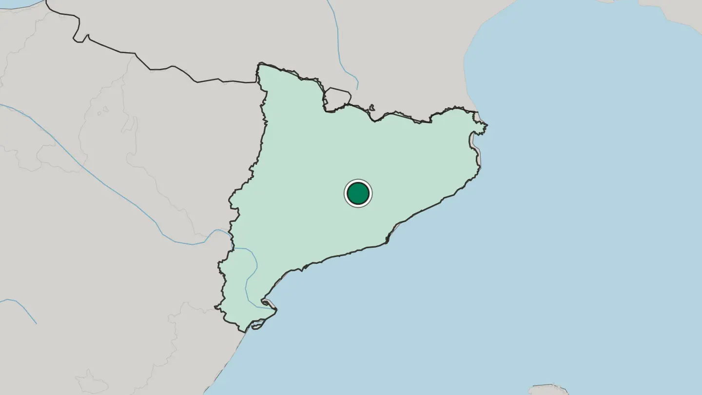 Map of Manresa in Spain