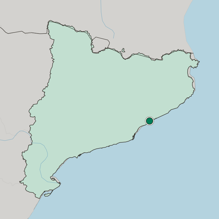 Map showing Mataró — In Catalunya