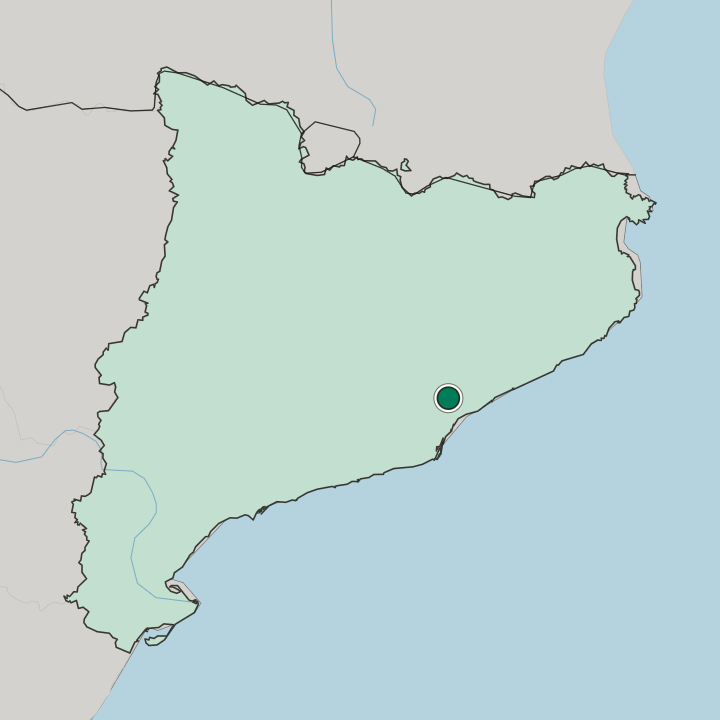 Map showing Mollet del Vallès — In Catalunya