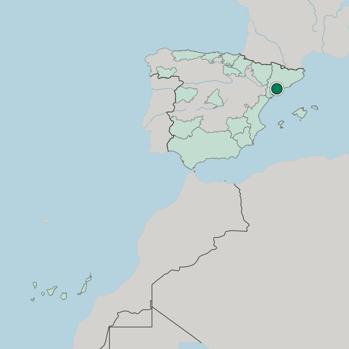 Map showing Reus — In Spain