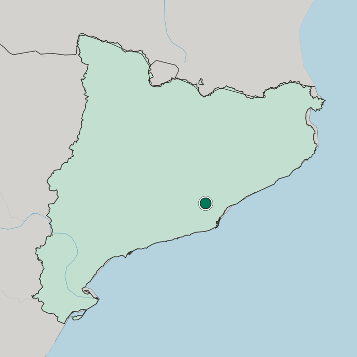 Map showing Rubí — In Catalunya