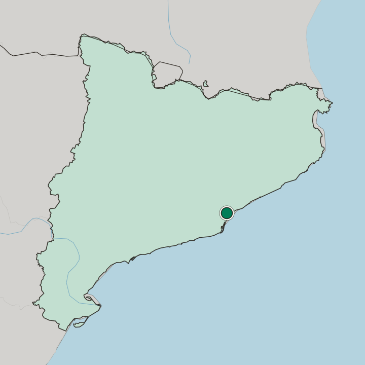 Map showing Santa Coloma de Gramenet — In Catalunya