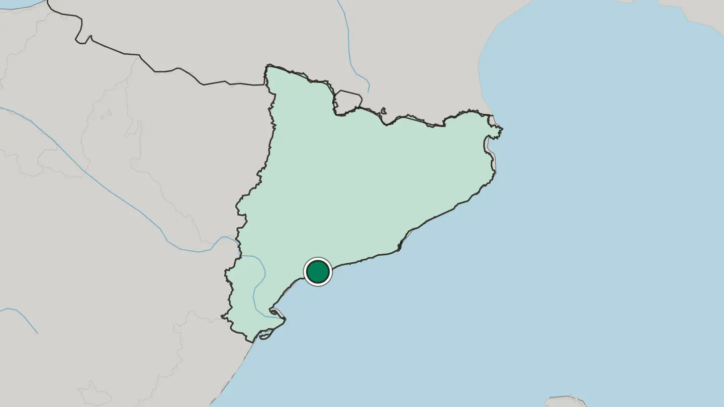 Map of Tarragona in Spain