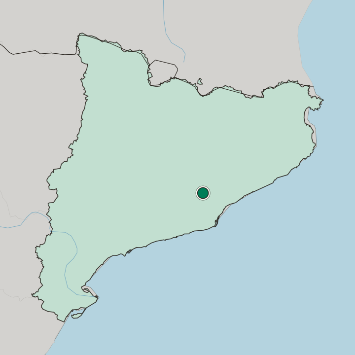 Map showing Terrassa — In Catalunya