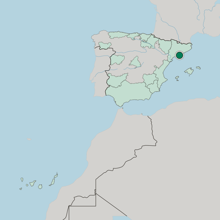Map showing Vilanova i la Geltrú — In Spain