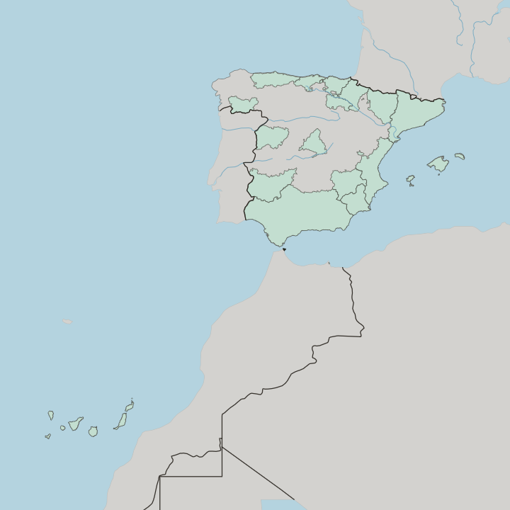 Map showing Ceuta — In Spain