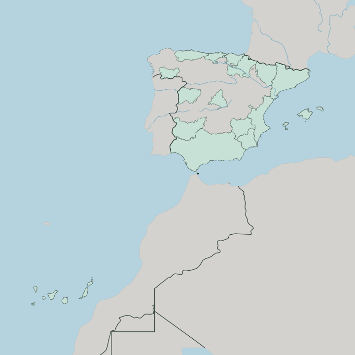 Map showing Ceuta — In Spain