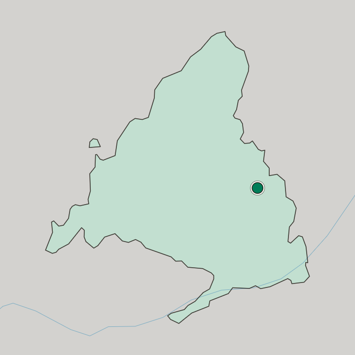 Map showing Alcalá de Henares — In Comunidad de Madrid