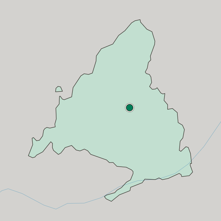 Map showing Alcobendas — In Comunidad de Madrid