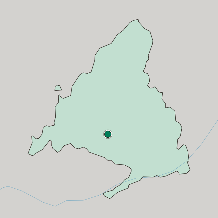 Map showing Alcorcón — In Comunidad de Madrid