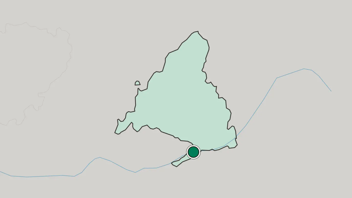 Map of Aranjuez in Spain