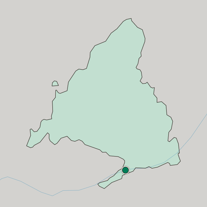 Map showing Aranjuez — In Comunidad de Madrid