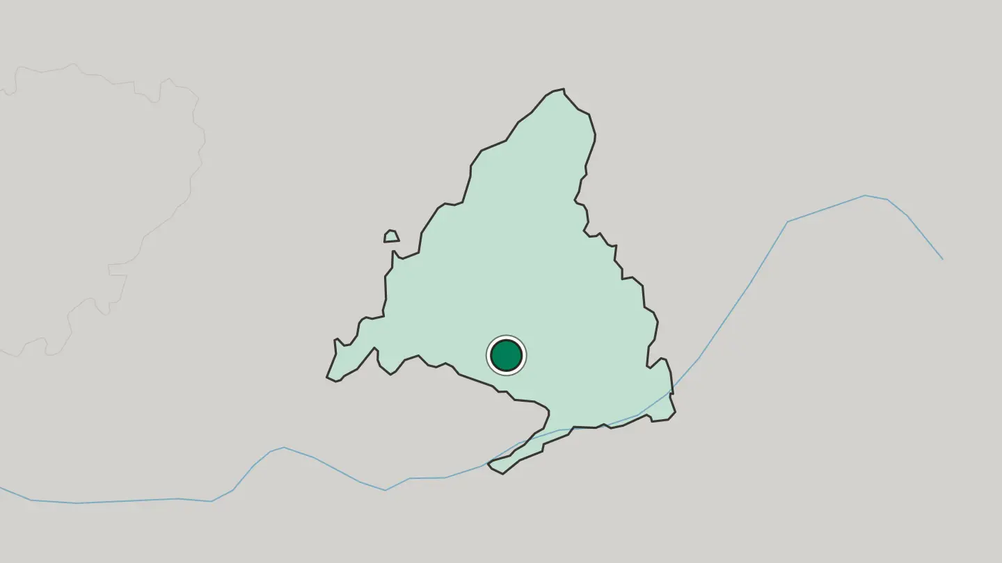 Map of Fuenlabrada in Spain