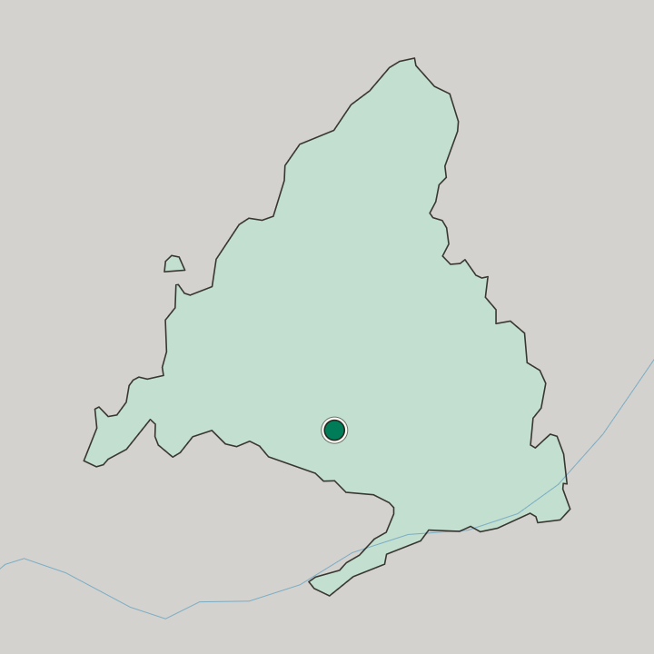 Map showing Fuenlabrada — In Comunidad de Madrid